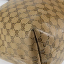 GUCCI GG Crystal Tote Bag Coated Canvas Brown 257298 Auth 155244-16