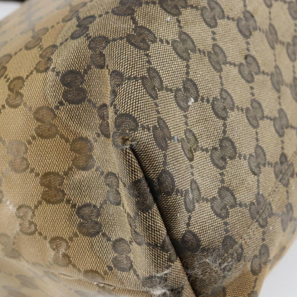 GUCCI GG Crystal Tote Bag Coated Canvas Brown 257298 Auth 155244