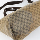 GUCCI GG Crystal Tote Bag Coated Canvas Brown 257298 Auth 155244-10