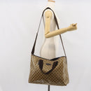 GUCCI GG Crystal Tote Bag Coated Canvas Brown 257298 Auth 155244-25