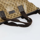 GUCCI GG Crystal Tote Bag Coated Canvas Brown 257298 Auth 155244-7