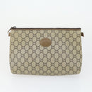 GUCCI GG Canvas GG Plus Sherry Line Bag PVC 3 Set Beige Navy Auth 155246-10