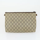 GUCCI GG Canvas GG Plus Sherry Line Bag PVC 3 Set Beige Navy Auth 155246-11