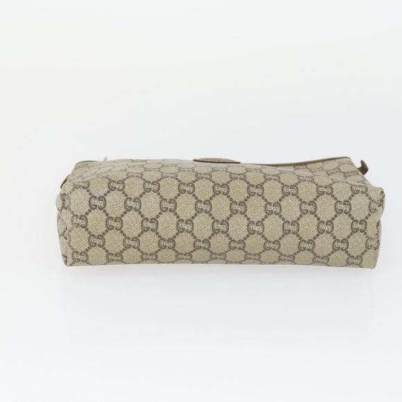 GUCCI GG Canvas GG Plus Sherry Line Bag PVC 3 Set Beige Navy Auth 155246