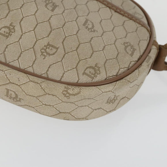 Christian Dior Trotter Honeycomb Canvas Bag PVC 2 Set Navy Beige Auth 155247