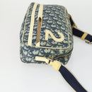 Christian Dior Trotter Honeycomb Canvas Bag PVC 2 Set Navy Beige Auth 155247-4