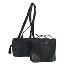 PRADA Bag Nylon 2 Set Black Auth 155249-1