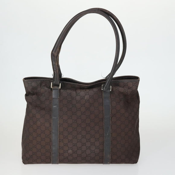 GUCCI Bag Leather Canvas Suede 5 Set Brown Black Auth 155250