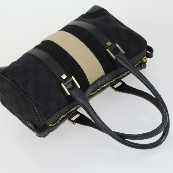 GUCCI Bag Leather Canvas Suede 5 Set Brown Black Auth 155250