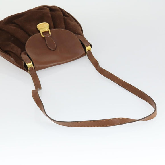 GUCCI Bag Leather Canvas Suede 5 Set Brown Black Auth 155250
