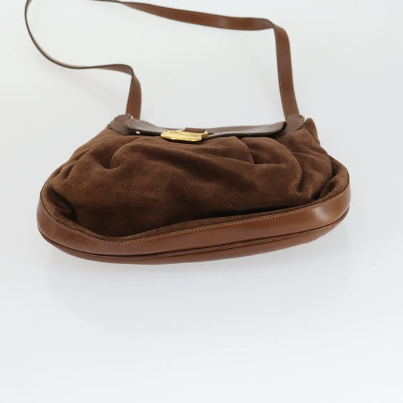 GUCCI Bag Leather Canvas Suede 5 Set Brown Black Auth 155250