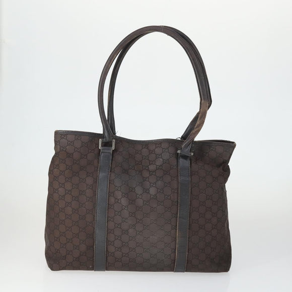GUCCI Bag Leather Canvas Suede 5 Set Brown Black Auth 155250