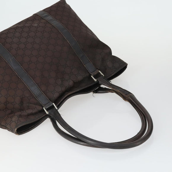 GUCCI Bag Leather Canvas Suede 5 Set Brown Black Auth 155250