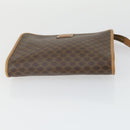 CELINE Macadam Canvas Clutch Bag PVC Leather 2 Set Brown Red Auth 155251-13