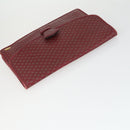 CELINE Macadam Canvas Clutch Bag PVC Leather 2 Set Brown Red Auth 155251-5