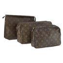 LOUIS VUITTON Monogram Clutch Bag 3 Set LV Auth 155252-1