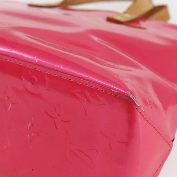 LOUIS VUITTON Monogram Vernis Reade PM Bag Fuchsia Pink M91221 LV Auth 155277
