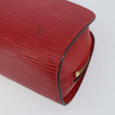 LOUIS VUITTON Epi Dauphine PM Pouch Castilian Red M48447 LV Auth 155284-7