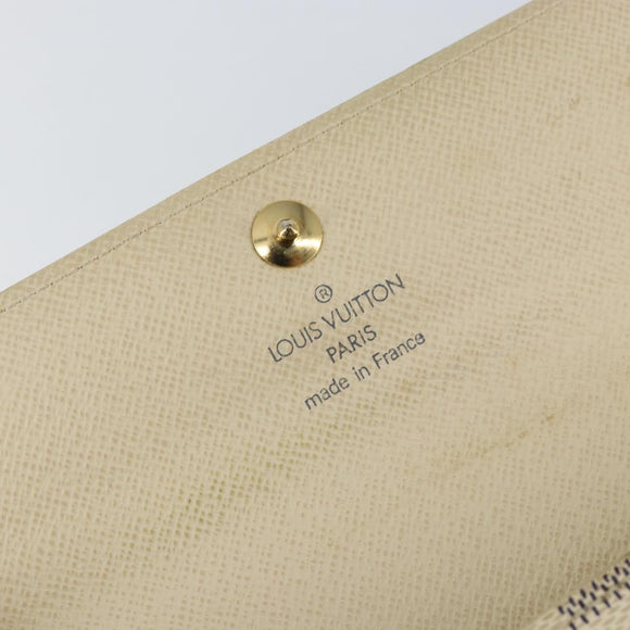 LOUIS VUITTON Damier Azur Portefeuille Alexandra Wallet N63068 LV Auth 155285