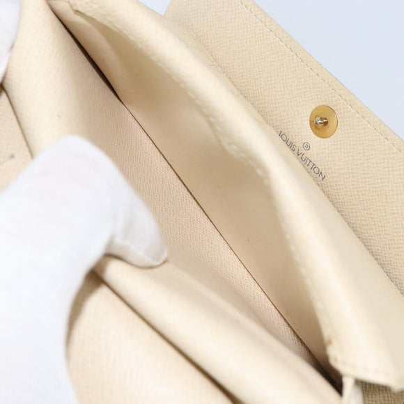 LOUIS VUITTON Damier Azur Portefeuille Alexandra Wallet N63068 LV Auth 155285