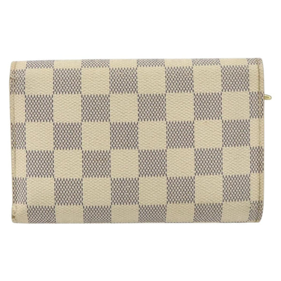 LOUIS VUITTON Damier Azur Portefeuille Alexandra Wallet N63068 LV Auth 155285