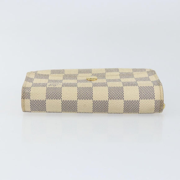 LOUIS VUITTON Damier Azur Portefeuille Alexandra Wallet N63068 LV Auth 155285