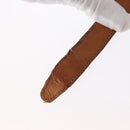 CELINE Macadam Canvas Shoulder Bag PVC Leather Brown Gold Auth 155288-16