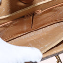 CELINE Macadam Canvas Shoulder Bag PVC Leather Brown Gold Auth 155288-20