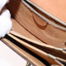 CELINE Macadam Canvas Shoulder Bag PVC Leather Brown Gold Auth 155288-24