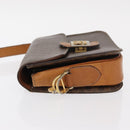 CELINE Macadam Canvas Shoulder Bag PVC Leather Brown Gold Auth 155288-5