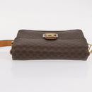 CELINE Macadam Canvas Shoulder Bag PVC Leather Brown Gold Auth 155288-6