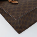 CELINE Macadam Canvas Shoulder Bag PVC Leather Brown Gold Auth 155289-11