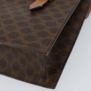 CELINE Macadam Canvas Shoulder Bag PVC Leather Brown Gold Auth 155289-12