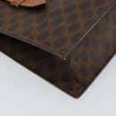 CELINE Macadam Canvas Shoulder Bag PVC Leather Brown Gold Auth 155289-13