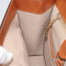 CELINE Macadam Canvas Shoulder Bag PVC Leather Brown Gold Auth 155289-20