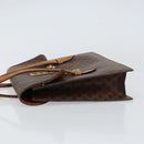 CELINE Macadam Canvas Shoulder Bag PVC Leather Brown Gold Auth 155289-5