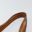 CELINE Macadam Canvas Shoulder Bag PVC Leather Brown Gold Auth 155289-8