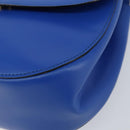 CELINE Shoulder Bag Leather Blue Gold Auth 155291-10
