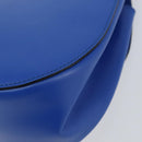 CELINE Shoulder Bag Leather Blue Gold Auth 155291-12