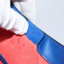 CELINE Shoulder Bag Leather Blue Gold Auth 155291-21