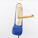 CELINE Shoulder Bag Leather Blue Gold Auth 155291-22