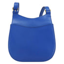 CELINE Shoulder Bag Leather Blue Gold Auth 155291-3