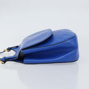 CELINE Shoulder Bag Leather Blue Gold Auth 155291-5