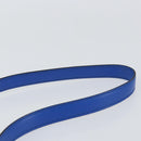 CELINE Shoulder Bag Leather Blue Gold Auth 155291-8