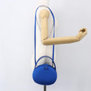 LOEWE Hand Bag Satin 2way Blue Gold Auth 155292-22