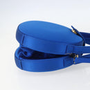 LOEWE Hand Bag Satin 2way Blue Gold Auth 155292-4