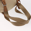 PRADA Backpack Nylon Beige Silver Auth 155293-10