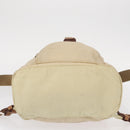 PRADA Backpack Nylon Beige Silver Auth 155293-5