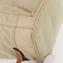 PRADA Backpack Nylon Beige Silver Auth 155293-16