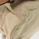 PRADA Backpack Nylon Beige Silver Auth 155293-18